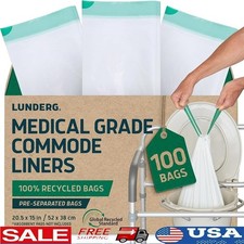 Disposable Portable Toilet Liners Eco-Friendly Leak Proof Clean Up Bags New