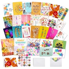 Joyberg 32 PCS Happy Birthday Cards Bulk  Envelopes, 4x6 Assorted Birthday Cards