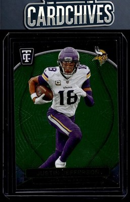 Justin Jefferson 2024 Panini Totally Certified #60 Mirror Neon Green #/99 SN