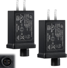 2PCS Replacement Yard Inflatable Adapters,Low Voltage Transformers US Plugs