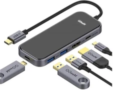QGeeM USB C Hub 5 in 1 Multi-Port Digital AV Adapter 4K HDMI, 100W Power...