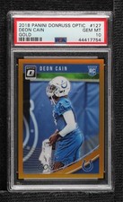 2018 Donruss Optic Rookies Gold Prizm 5/10 Deon Cain #127 PSA 10 GEM MT n0c