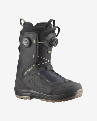 NEW!! 2026 Mens Salomon Echo Double Boa Snowboard Boots-Black-26.5