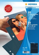 1x HERMA 7787 Fotoh&uuml;llen Fotosichth&uuml;llen Fotophan 13x18cm quer schwarz 10 H&uuml;llen