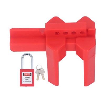 Width Adjustable Ball Valve Lock 38mm Safety Lock Set For Industrial Chemica SET