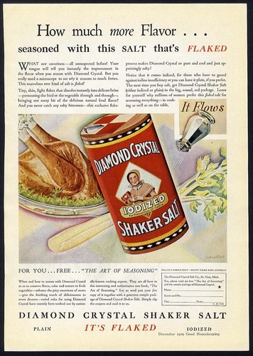 DIAMOND CRYSTAL Shaker Salt 1929 Magazine Ad St. Clair Michigan