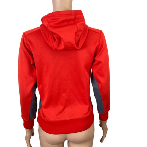 nike center swoosh hoodie youth size medium red gray unisex - Picture 2 of 17