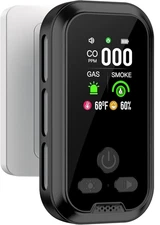 5 in 1 Carbon Monoxide Detectors Natural Gas Detector & Smoke, Battery Backup