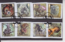 GB SG 5189-5196 USED FDI STAMP SET 2024 KCIII DUNGEONS & DRAGONS SINGLES