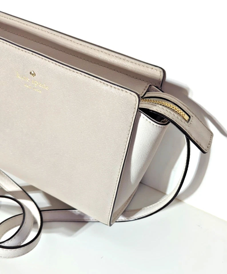 Bolso Kate Spade Estructurado en Lino y Crema Cedro Street Hayden Cuero Pequeño Foto 3 de 4