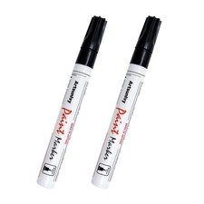 Artsunlvy Black Paint Pens Permanent Markers - 2 Pack Oil Based Quick Dry Wat...