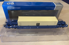 Dapol OO KQA/KTA Pocket Container Wagon & MSC Container (B910F), Excellent Boxed