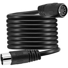 MIDI Cable, Premium 5Ft/1.5M 5 Pin DIN Male to Female Audio Midi/At Adapter Exte