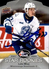 Luke Misa Signed Auto 2022-23 Upper Deck CHL Star Rookies card Calgary Flames
