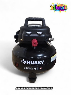 #ad Husky 6 Gal Air Compressor 175 PSI Electric Oil Free Pancake Dual Gauge Tool NEW $129.99