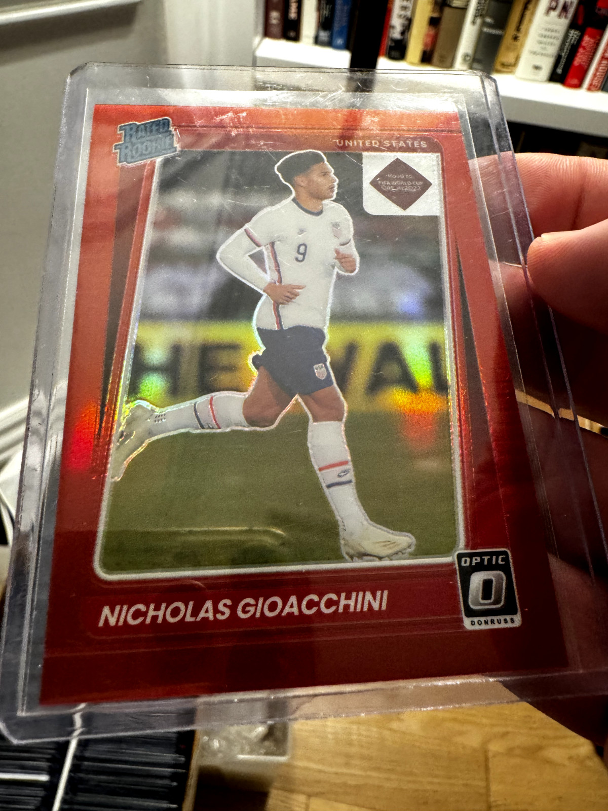 2021 Donruss Road to Qatar Rated Rookie Optic Red Prizm /149 Nicholas Gioacchini