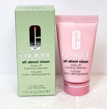 CLINIQUE ALL ABOUT CLEAN 1 oz RINSE-OFF FOAMING CLEANSER 3 PACK