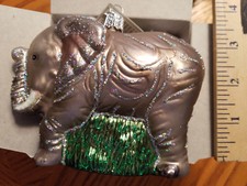 Elephant Ornament Glass Elephant Old World Christmas 12159 5
