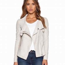 Muubaa Louis Drape Goat Leather Jacket In Rose Powder From Revolve Size 6