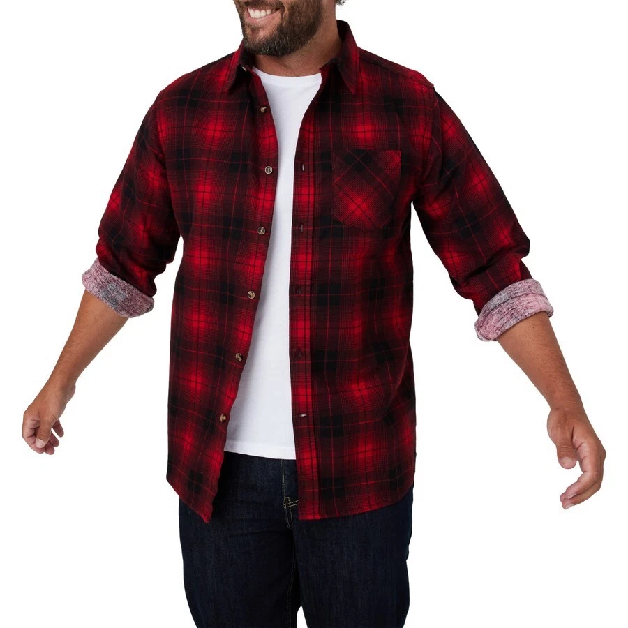 Flannel red and black deals