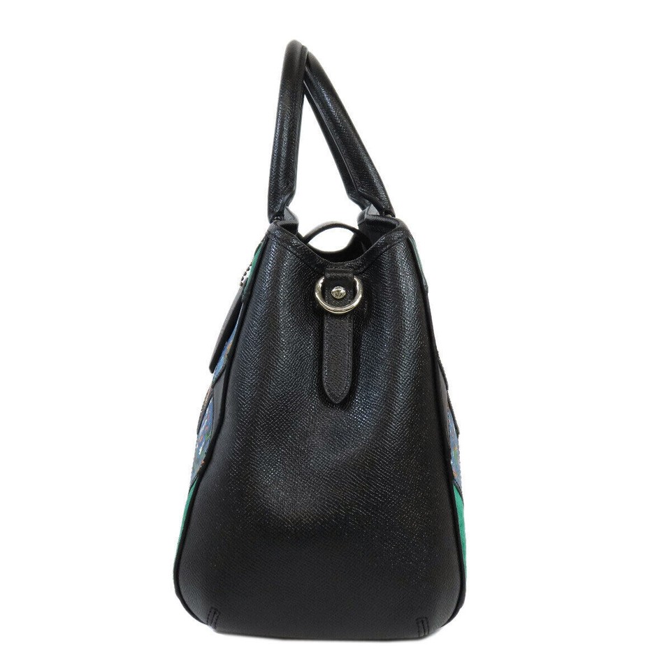 Auth COACH Women purses bag Japan Used F57519 Flower 2Way Handbag Pvc