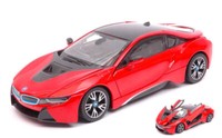 Rastar 1/24 Bmw I8 2015 Rot Modellbau Statisches Modell Diecast