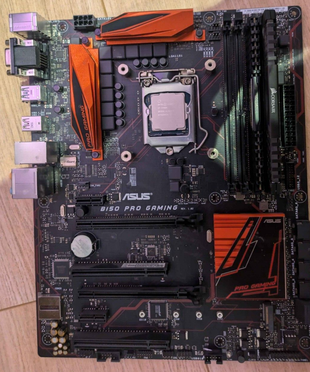 Asus B150 PRO GAMING Motherboard i7-7700k 16GB RAM UK