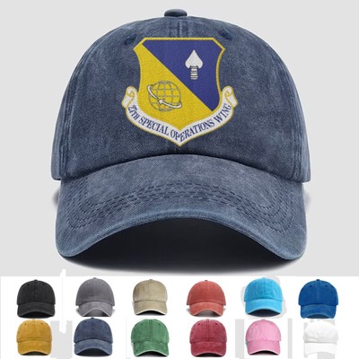 Custom Embroidered Hat 27th Special Operations Wing, Veteran Cap, Trucker Hat