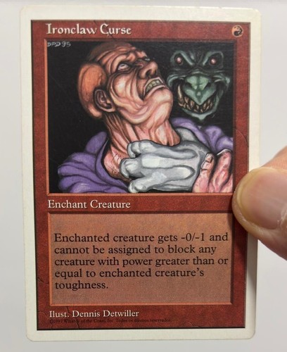 MTG MISPRINT ERROR 5TH EDITION IRONCLAW CURSE COPYRIGHT IN PORTUGUESE NOT ENG - Imagen 3 de 7