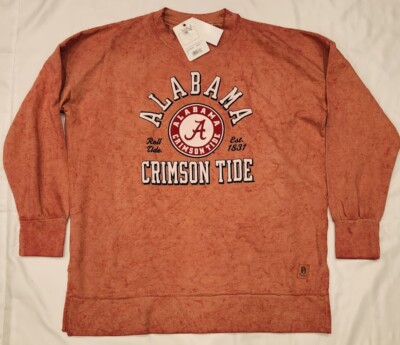 Women's Pressbox Alabama Crimson Tide Sun Washed Bishop Sweatshirt M