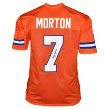 Craig Morton Signed Denver Pro Orange Football Jersey (JSA)