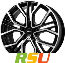 Brock B41 schwarz front-poliert 8.5x20" ET61.5 LK5 112 ML 66.6 Alufelgen 20 Zoll