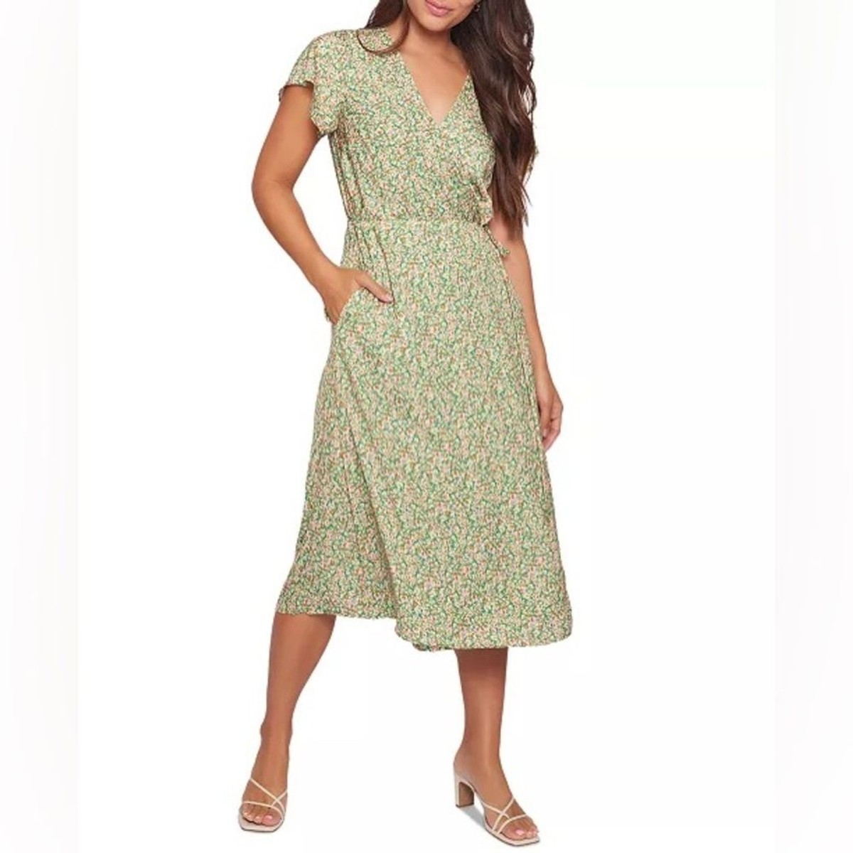 NWT Lost + Wander Wild Poppies Green Floral Midi Wrap Dress Women's size XS | eBay NWT Lost + Wander Wild Poppies Green Floral Midi Wrap Dress Women's size XS | eBay