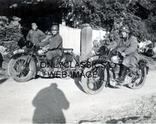 WWII GERMAN SOLDIER UNIFORM MOTORCYCLE MILITARY 8X10 PHOTO LICENSE WORLD WAR TWO