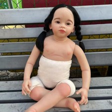 30inch Reborn Baby Doll Kit Unassembled Painted Doll Kit with Rooted Hair Gift