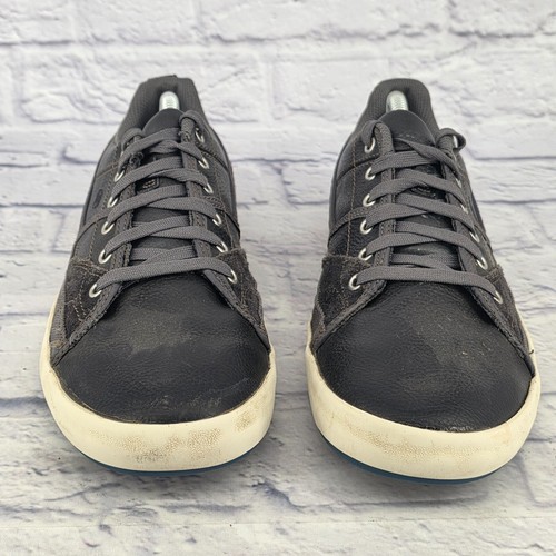 Skechers Diameter Zinroy Charcoal Leather Comfort Shoes Sneaker Gym Men 10 62885 - Picture 2 of 10
