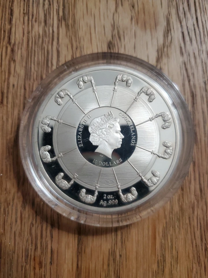 2016 $10 Cook Islands 2 oz Silver Ultra Cameo High Relief -King Arthur  - Image 2 of 2
