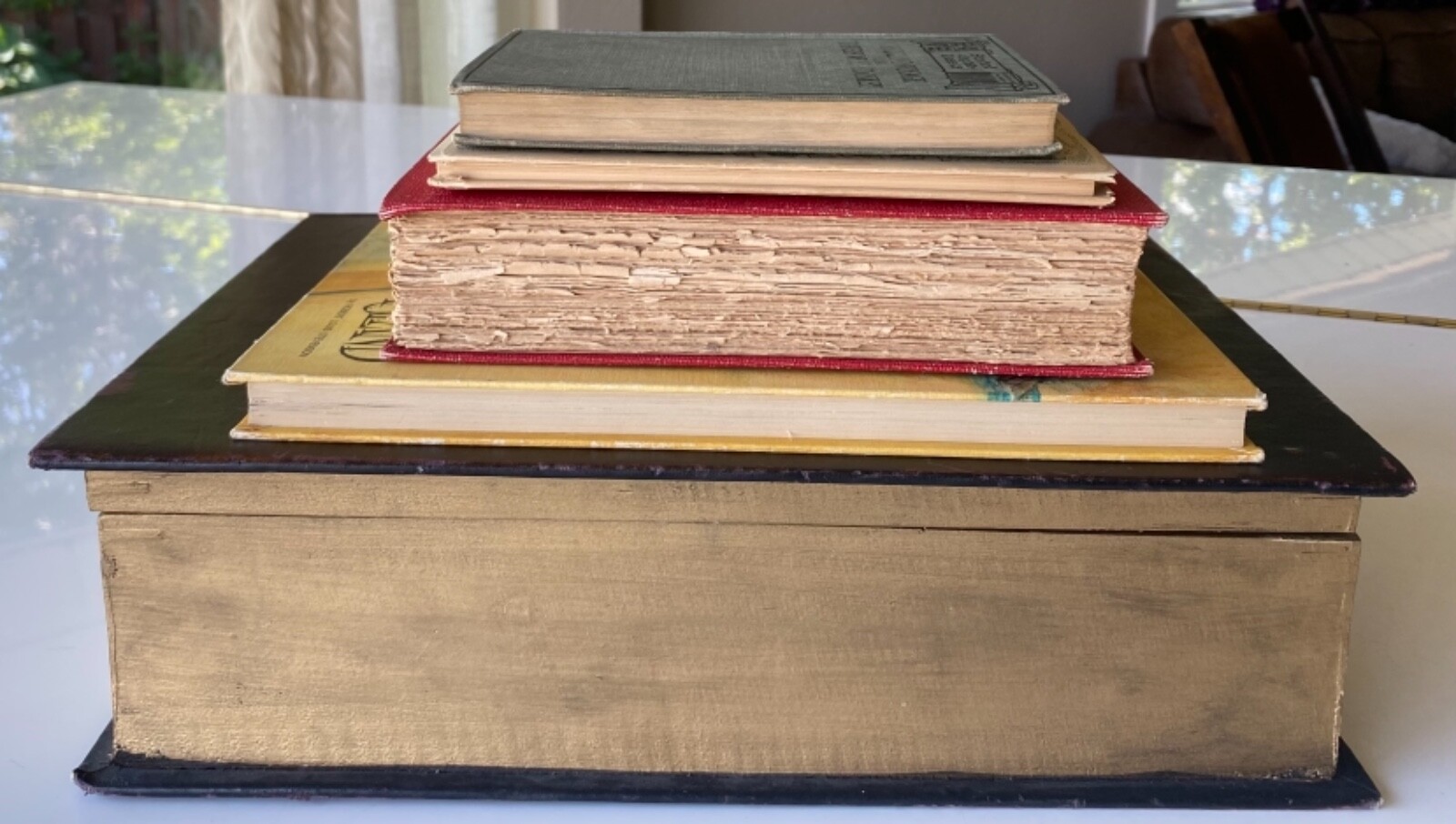 Robert Louis Stevenson : TREASURE ISLAND - POEMS - LETTERS - Faux Book Box 15" +