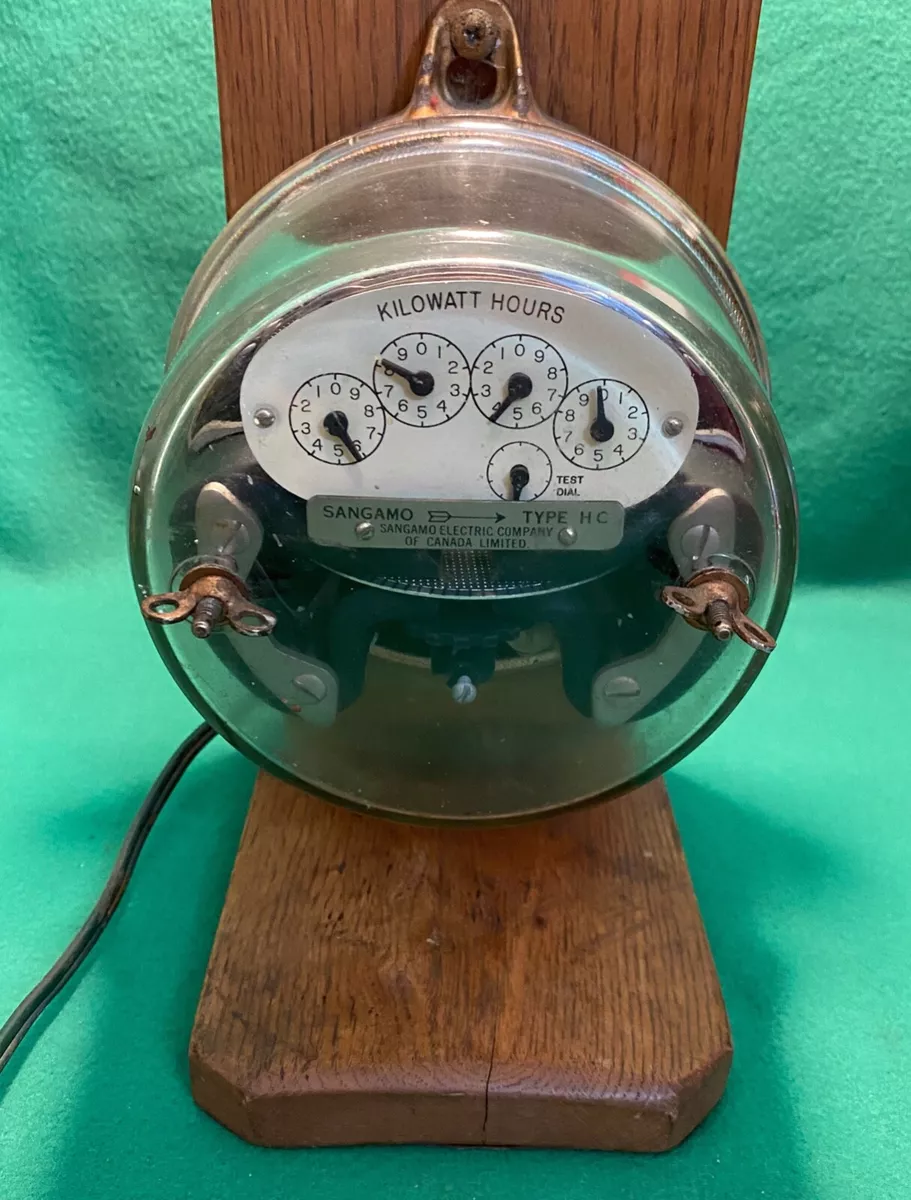Vintage Electric Meter Desk Table Lamp