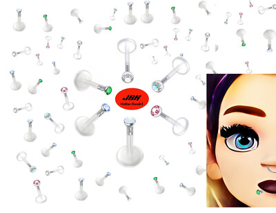 Piercing Labret Ohr Lippe Stab Tragus Helix Stecker +BLITZVERSAND+