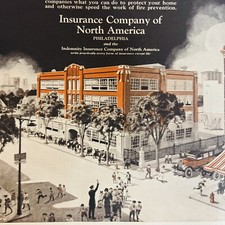 Vintage Ad 1924 Ephemera Insurance Company of North America