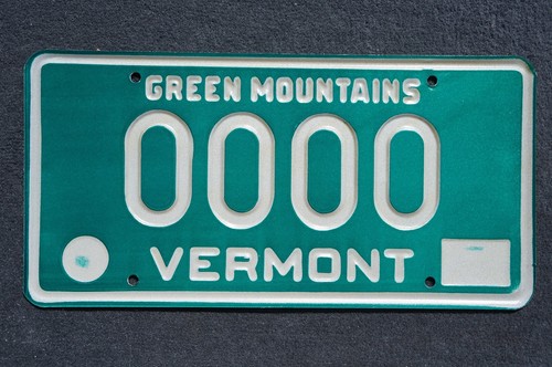 Vermont GREEN MOUNTAINS License Plate SAMPLE