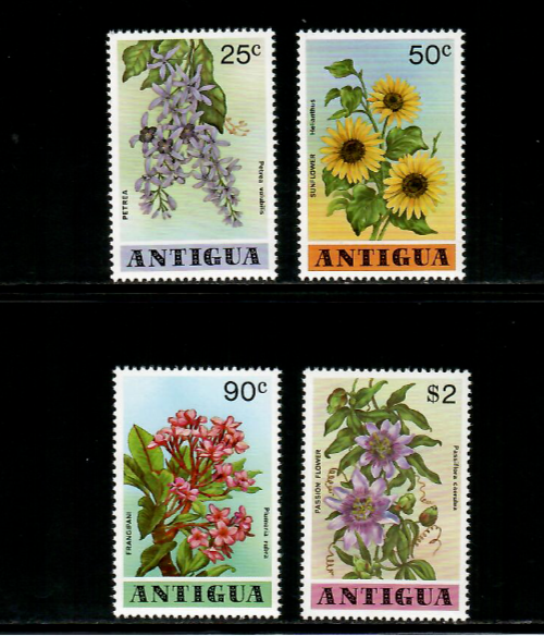 Antigua 1978 - Flowers Orchids - Set of 4 Stamps - Scott #519-22
