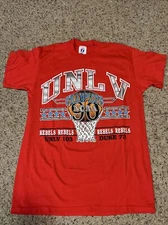 Vintage 1990 UNLV Rebels Champions Shirt Large Duke March Madness Logo 7 See Mea
