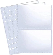 30 Pack 120 Pockets 3.5x5” Photocard Sleeves for 6 Ring A5 Binder, Ultra 3.5x5"