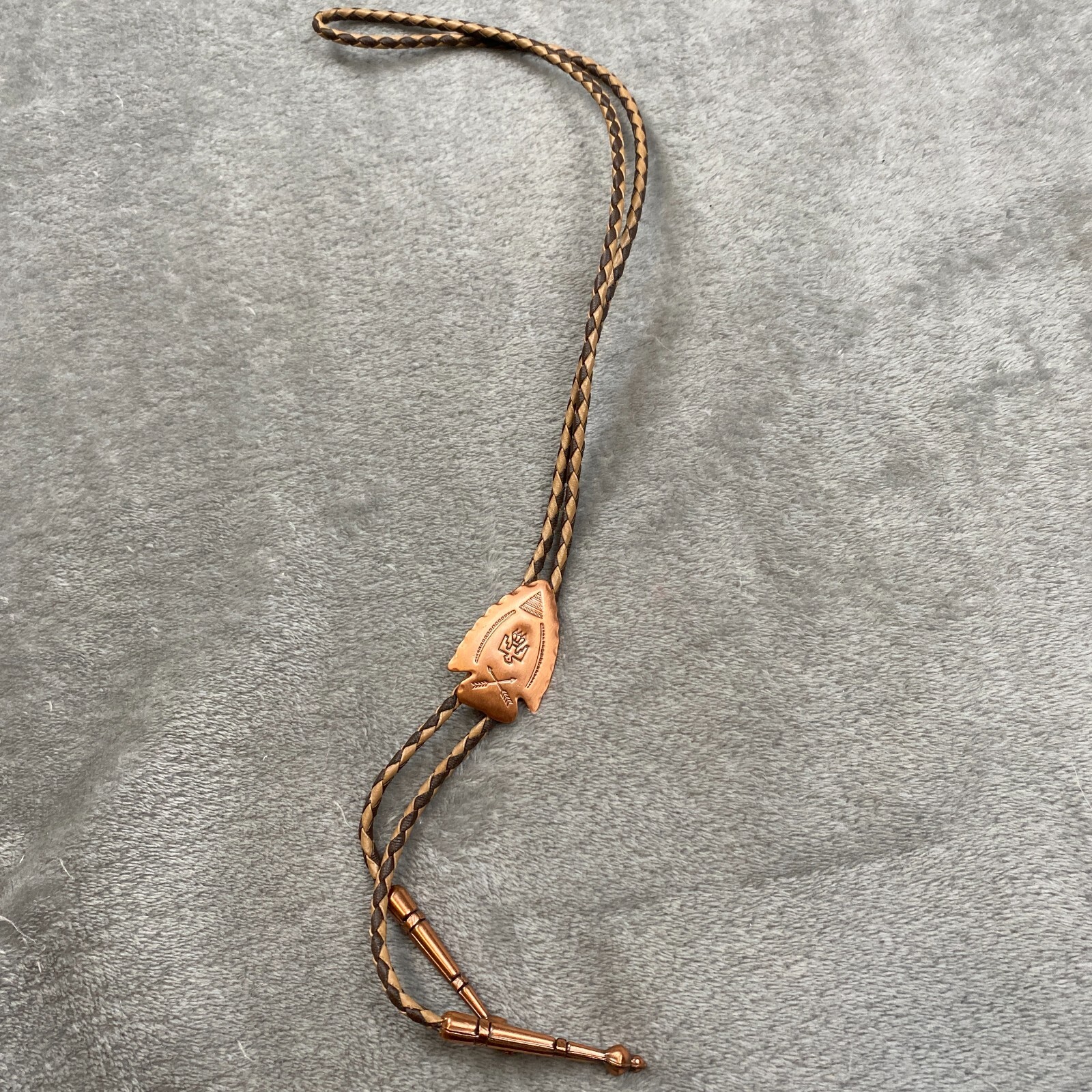 Classic Western Solid Copper Pendant Charm with B… - image 1