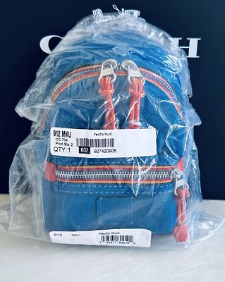 NEW COACH PACIFIC BLUE LEATHER ACADEMY 15 MINI BACKPACK 912 | eBay NEW COACH PACIFIC BLUE LEATHER ACADEMY 15 MINI BACKPACK 912 | eBay