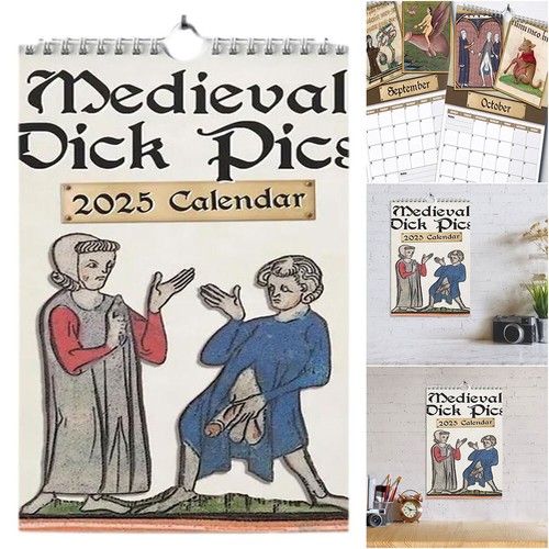 Medieval Pics 2025 Calendar Prank Medieval Wall Calendar Funny Wall Art Calendar - Bild 8 von 12