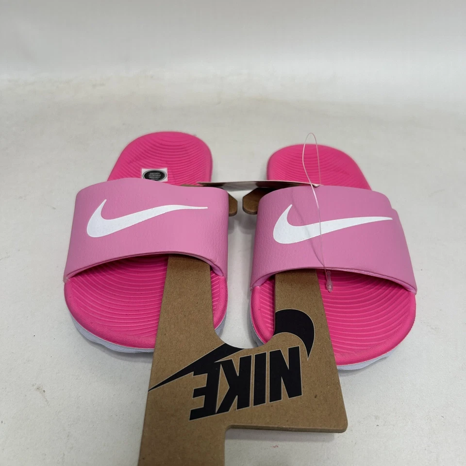 Sandalias Nike Kawa Slides GS/PS “Rosa Blanco” 819352-602 13C Nuevas Foto 2 de 4