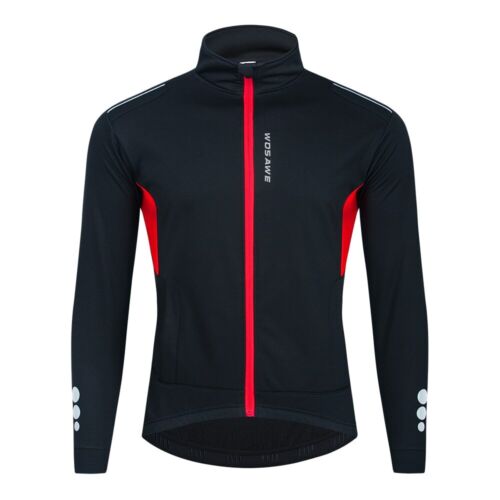 Winter Men's Cycling Jacket Waterproof Windproof Thermal Fleece Bike Jersey - Picture 25 of 39